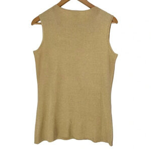 85%OFF❣️IMAN Gold Sleeveless Sweater Tank Top, S